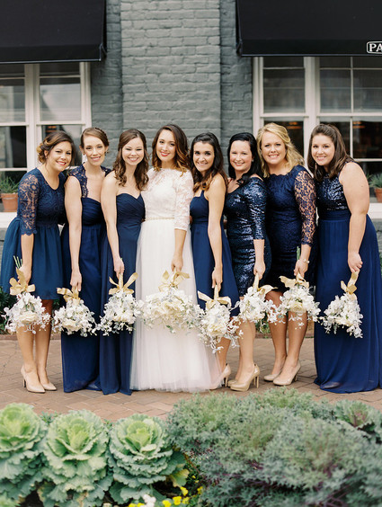 Navy blue bridesmaid dresses Inspiration