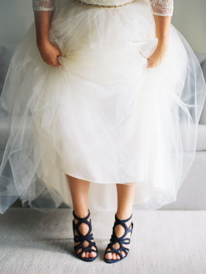 Navy wedding shoes