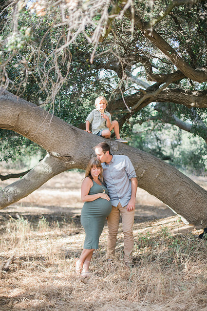 Sunset maternity + family session in Topanga