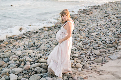 Sunset maternity + family session in Topanga