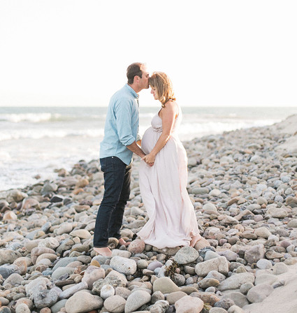 Sunset maternity + family session in Topanga