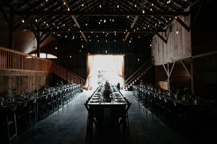 Barn wedding reception
