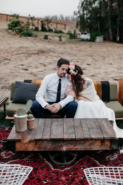 Bohemian farm wedding
