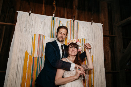 Yarn photo backdrop