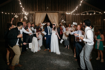 Barn wedding reception