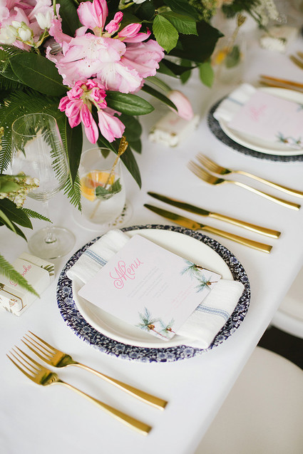 Tropical garden wedding inspiration