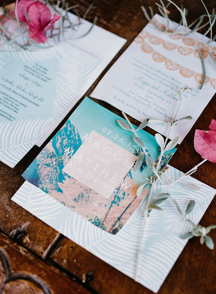Palm Springs wedding invitation