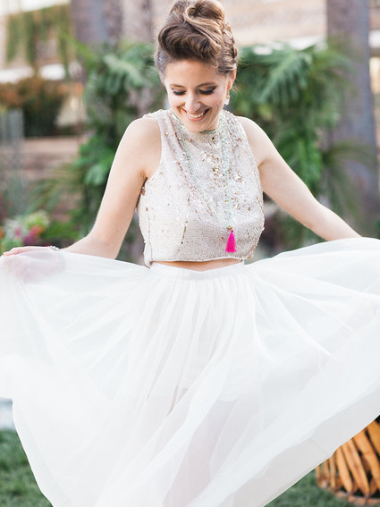Sarah Seven wedding skirt