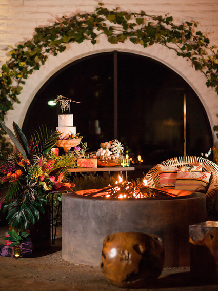 Bohemian wedding cake