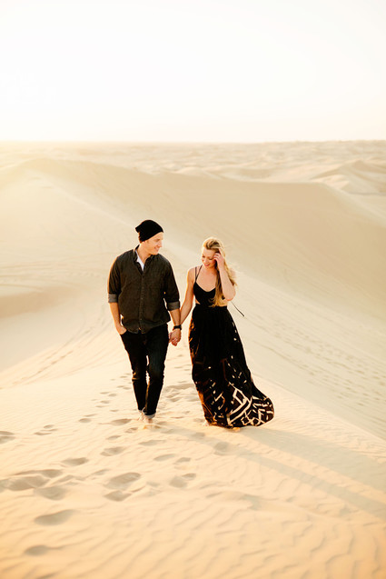 Desert sand dune engagement shoot