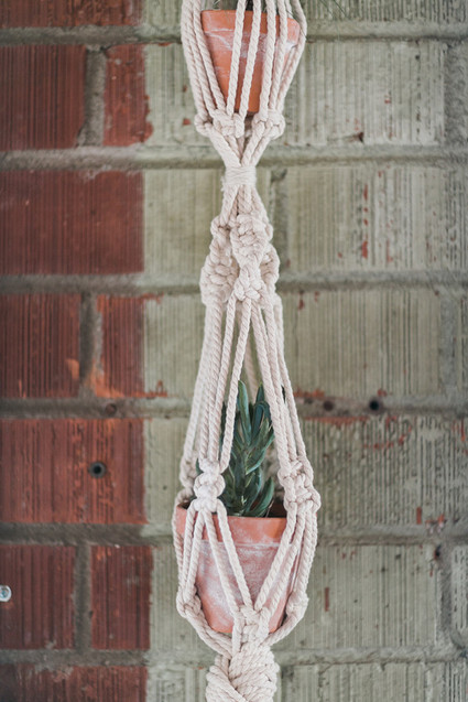 Macrame floral holder