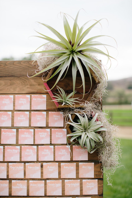 Watercolor escort cards