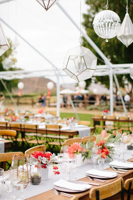 Rustic wedding reception decor