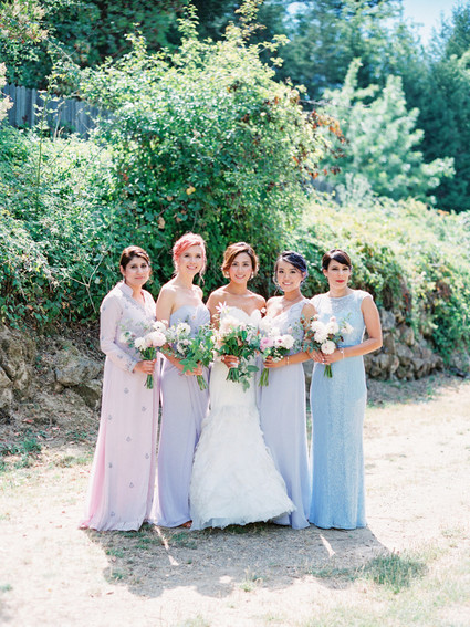 Pastel bridesmaids