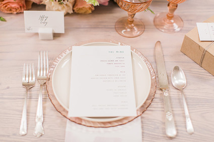 Pink place setting