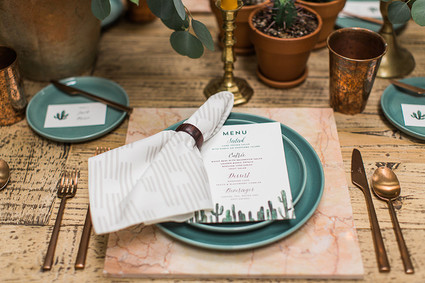 Desert themed place setting