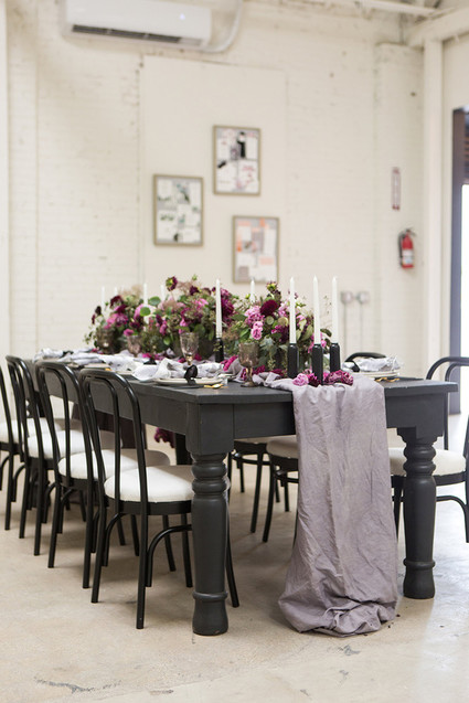Moody wedding tablescape