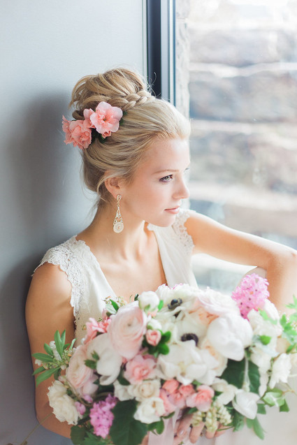 Pink bridal bouquet
