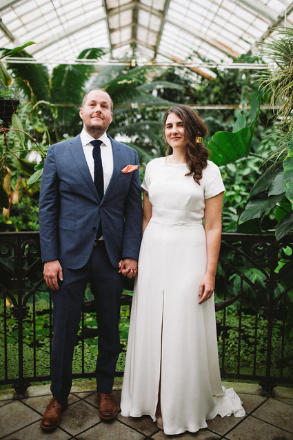 Greenhouse wedding portraits