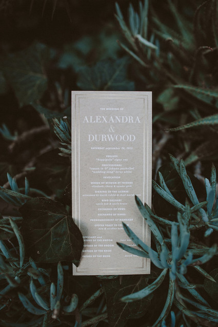 Wedding program