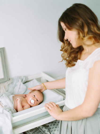 Grey and white girl's nursery