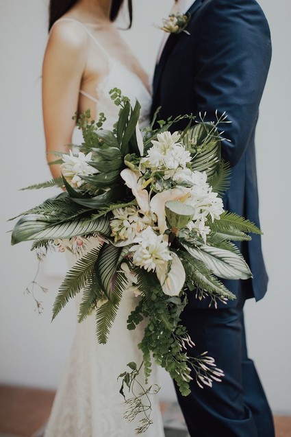 Tropical bridal bouquet