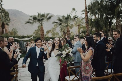 Tropical Palm Springs wedding