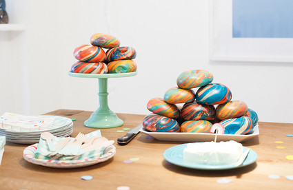 simple rainbow birthday party Inspiration
