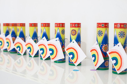 simple rainbow birthday party Inspiration