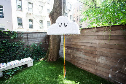 simple rainbow birthday party Inspiration