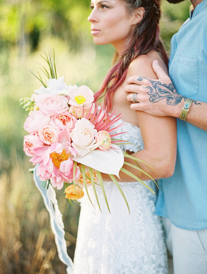 Tropical bridal bouquet