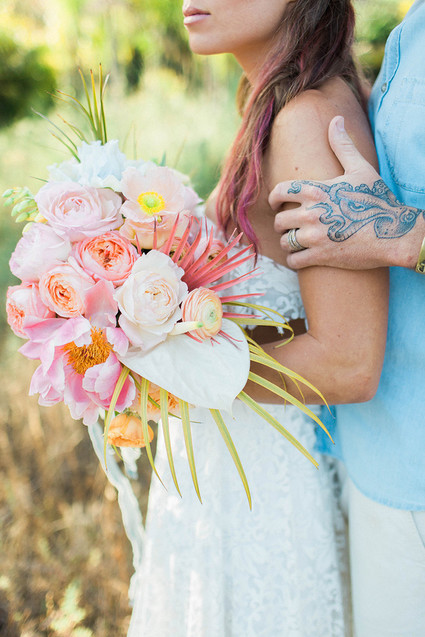 Tropical bridal bouquet