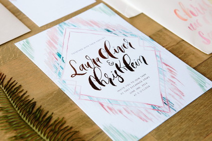 Modern wedding invitations