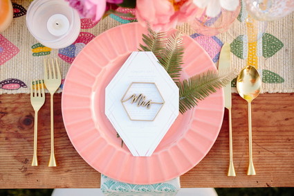 Modern summer place setting