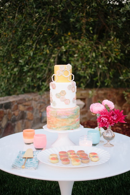 Modern summer wedding cake