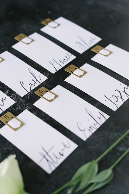 Modern escort cards