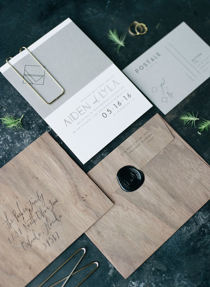 Modern wedding invitations
