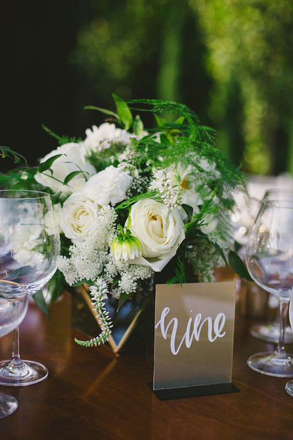Modern white floral arrangement