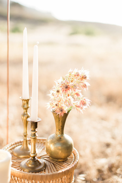 Bohemian ceremony decor