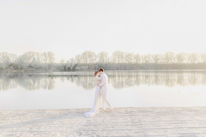 Seaside wedding portraits
