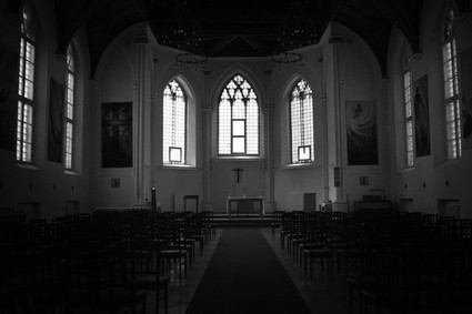 Black and white wedding portraits