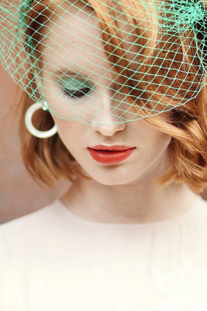 Modern birdcage veil Inspiration