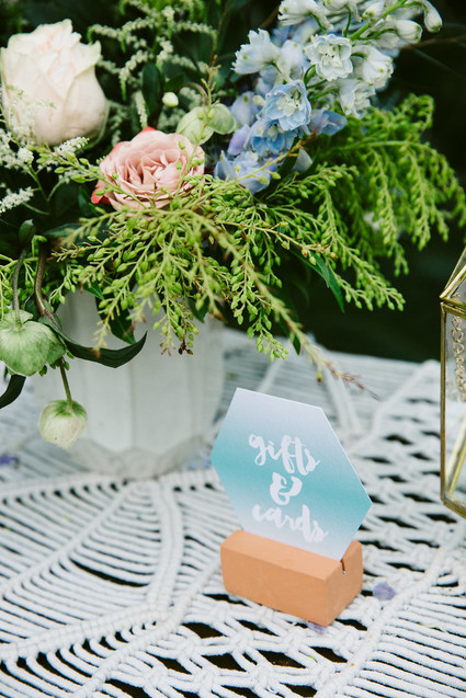 Rose quartz + serenity color wedding