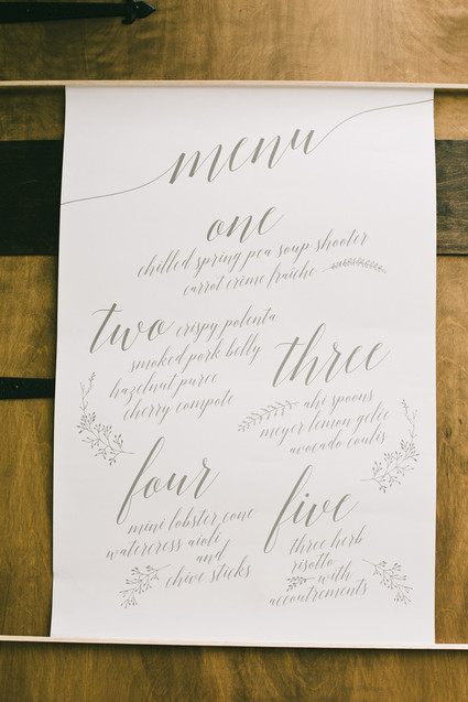 Calligraphy menu Inspiration