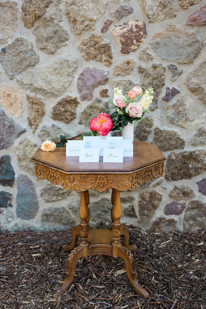 Classic escort cards