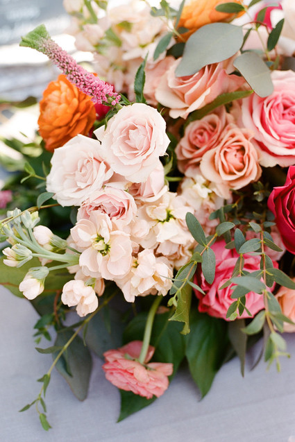 Bright wedding flowers