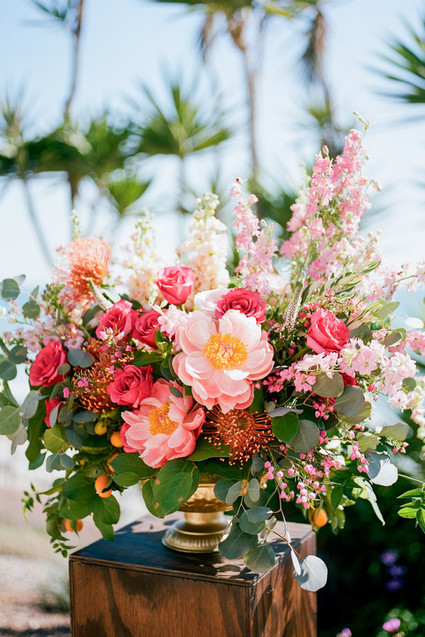 Colorful peony florals