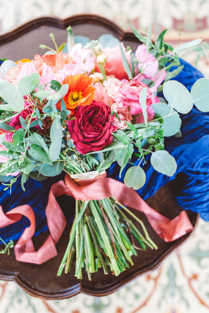 Colorful bridal bouquet