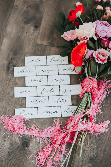 Modern escort cards