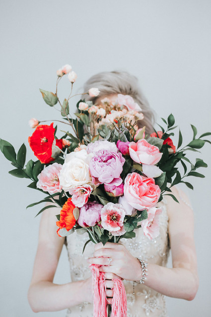 Bright bridal bouquet